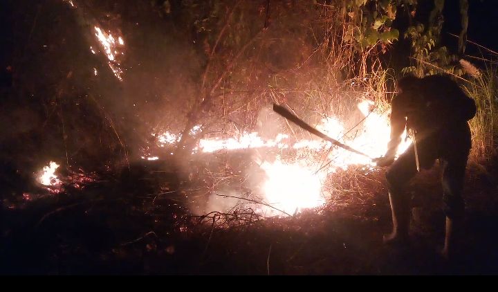 kebakaran lahan landa Likupang 1, Api merambat hingga Gunung Cot 12, Warga Mulai Waspada